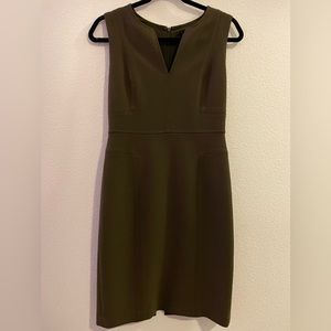 Ann Taylor Olive Green A Line Dress Size 0